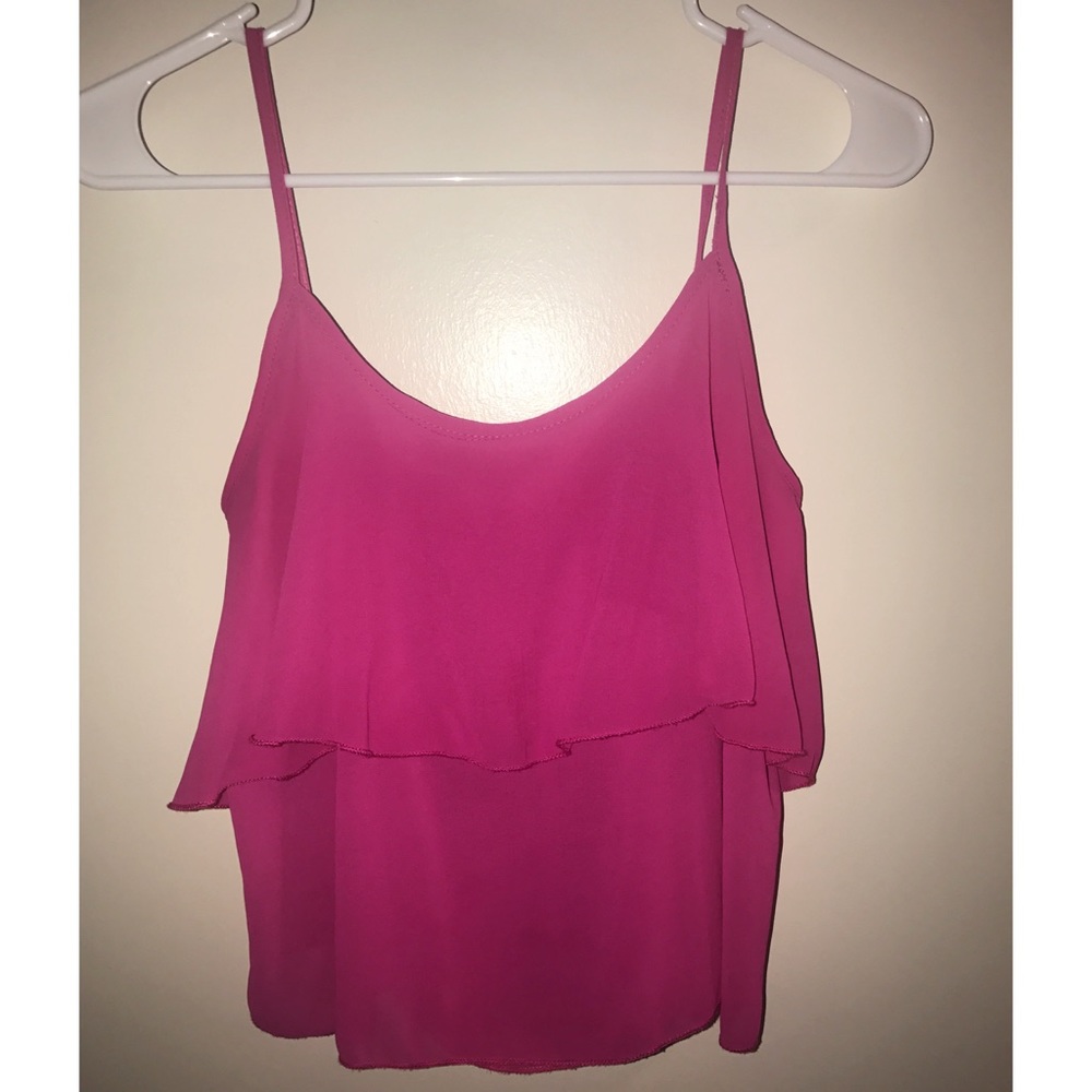 Pink layered tank top